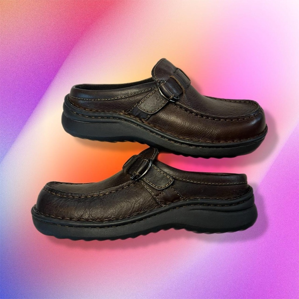 Women’s Faded Glory Brown Leather Slip-On Loafers